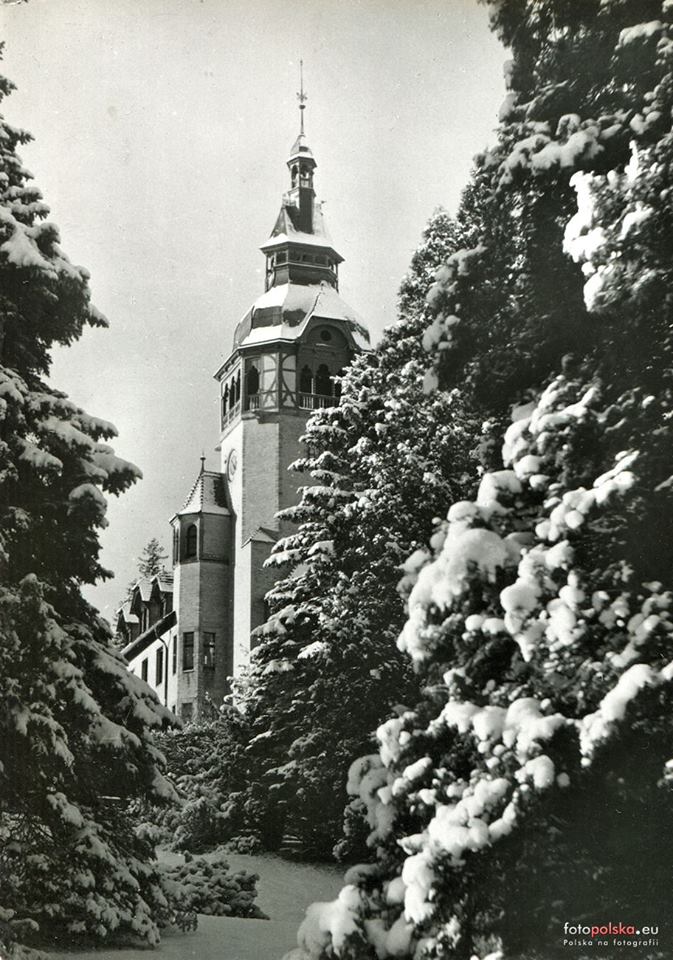 Wieża Domu Zdrojowego w zimie 1958 roku
